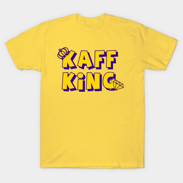 Kaff (Village) King yellow violet King of the village gift birthday T-Shirt by KAOZ